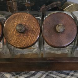 Vintage Candy Jars 4 Total With Stand