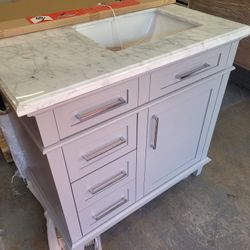36 Inch Bathroom Vanity  Sink Right Side