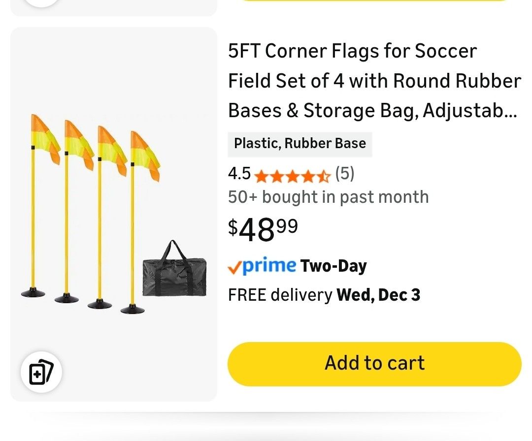 Soccer Corner Flags