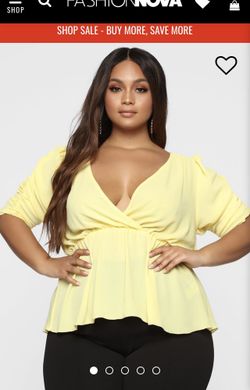 Fashion Nova Love Top Yellow