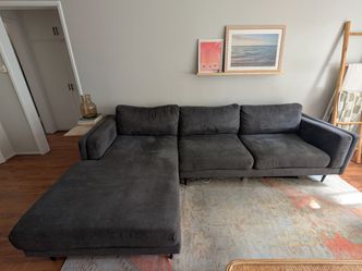 Couch with chaise - living spaces