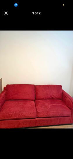 Crate & Barrel Red Sofa – Great Condition / Barely Used