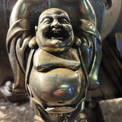 Brass Two apple smiling Buddha