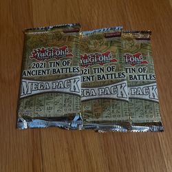Yugioh 2021 Tin Of Ancient Battles Mega Pack (3) 1st Edition 