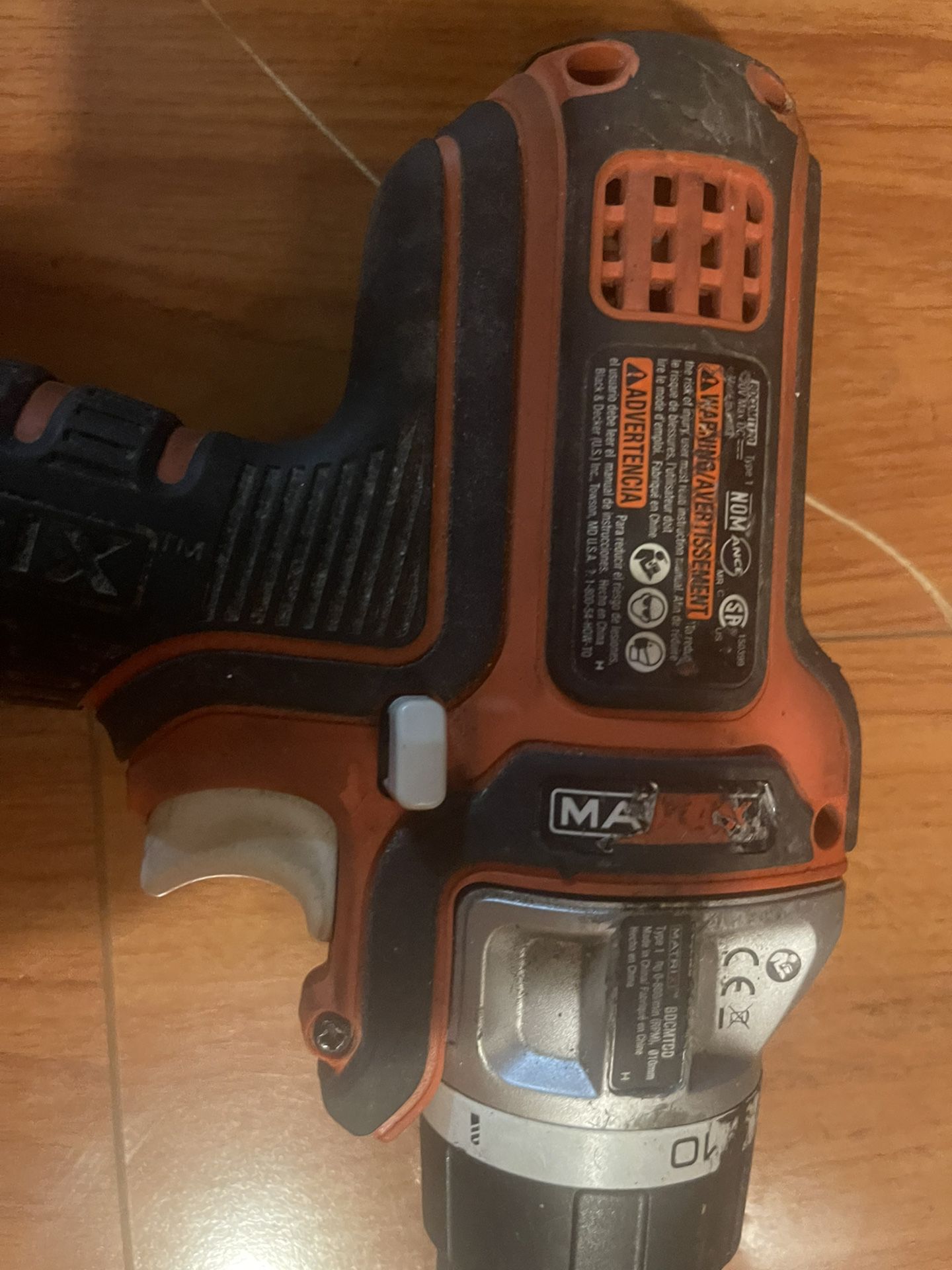 Black And Decker 20v Hammer Drill With 1 New And 1 Used 20v Lithium Battery