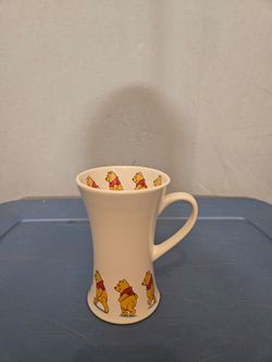 Vtg Disney Winnie the Pooh Tall Ceramic Mug