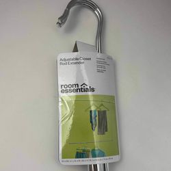 Adjustable Closet Rod Extender Chrome Finish Instantly Doubles Hanging Space