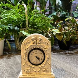 White French Angel Vintage Clock 