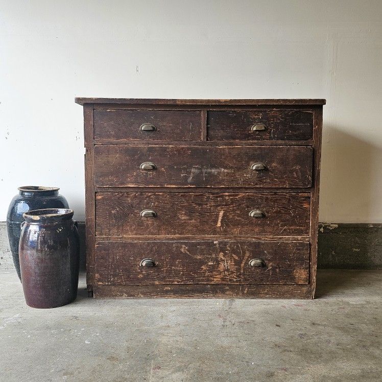 Primitive Wood Dresser Sideboard