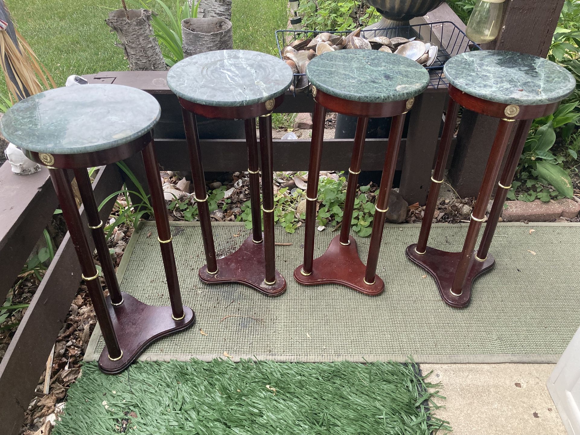 Marble Top Stands, $50 For 4 Or $15 Each