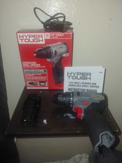 Hyper Tough 12V Max Lithium-Ion Brushless 2-Speed 3/8-inch Drill Driver.