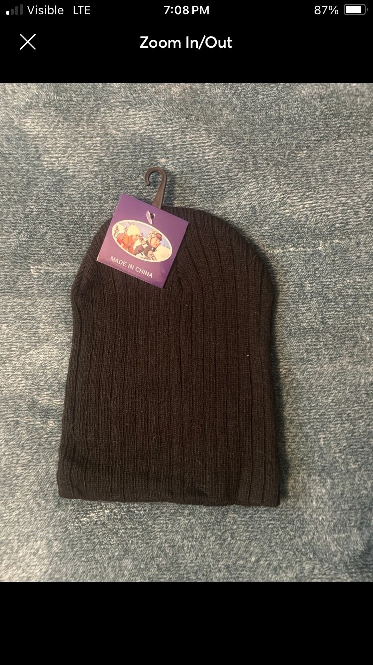 Kids Black Beanie