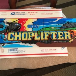 Sega Choplifter Original Arcade Video Game Plexi Marquee Sign Header Wall Art 