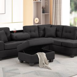 $399 Sectional Reversible With Ottoman 