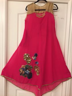 Pink georgette tunic