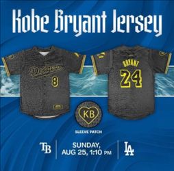 Kobe Bryant Dodgers Jersey stadium giveaway black and gold
