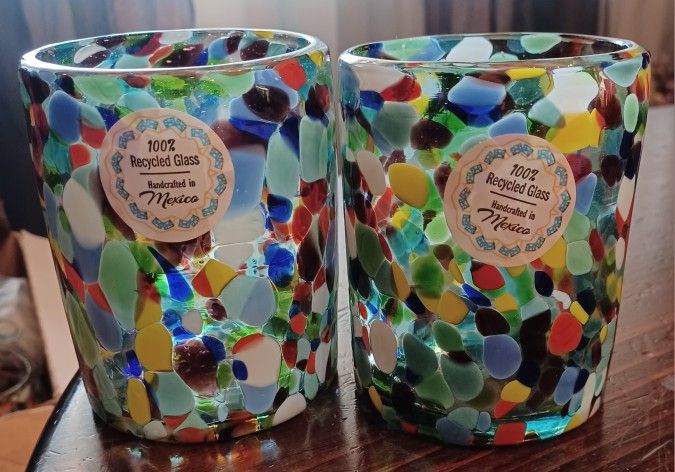 Mexican Glassware Confetti Carnival
