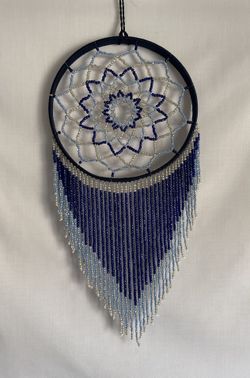 Dreamcatcher Beads In Blue Handmade 