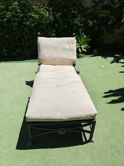Heavy Duty Metal Chaise Lounge Chairs (2)