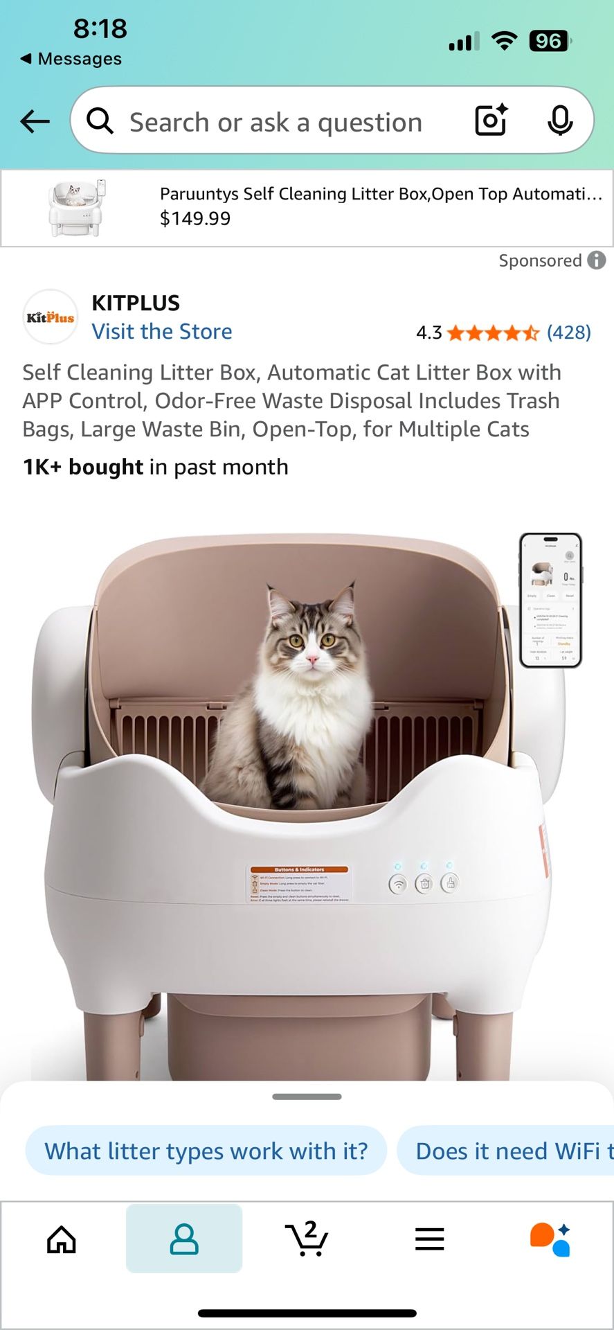 BRAND NEW Automatic Litter Box ORIGINAL: 300 (inc. tax)