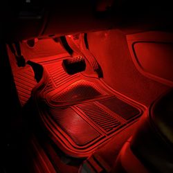Red audi footwell lights 