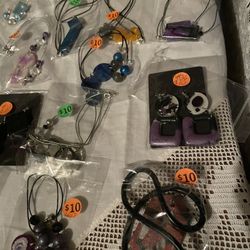 Epoxy and Stardust jewelry necklaces and earrings $10 each
