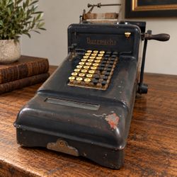 Antique c1922 Burroughs Class 3 Adding Machine Industrial Office Decor