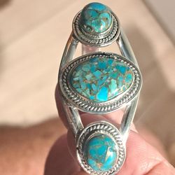 Southwestern Style Copper Turquoise Cuff Bracelet