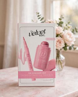 The Velvet Edit Sunkissed Edit Lip Stain Cheek Tint Set Just Enough Fresh Signal