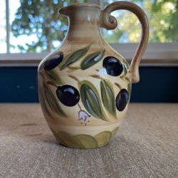 Provincial Olives hand painted pitcher