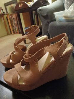 Women's Page chris cross platform wedges