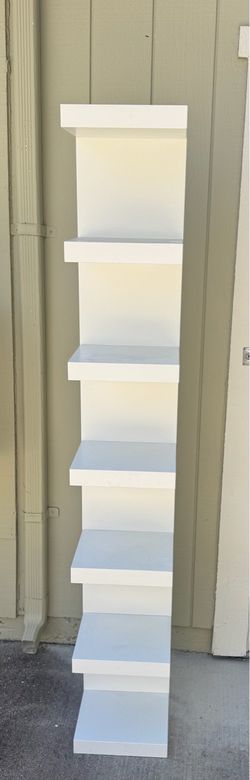 Modern White Ladder Bookshelf / Display Shelf
