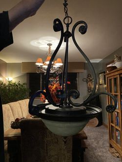 Wrought iron chandelier