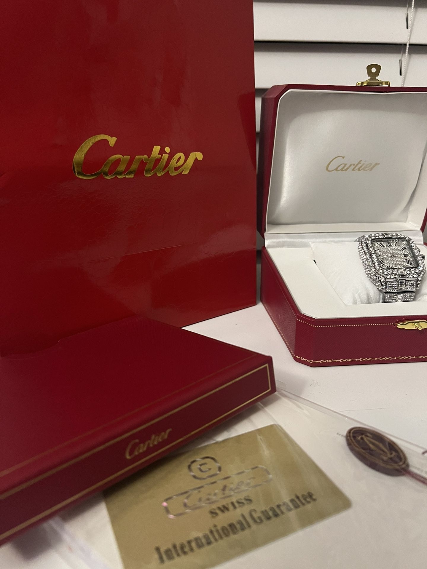 Cartier Bust Down moissanite watch