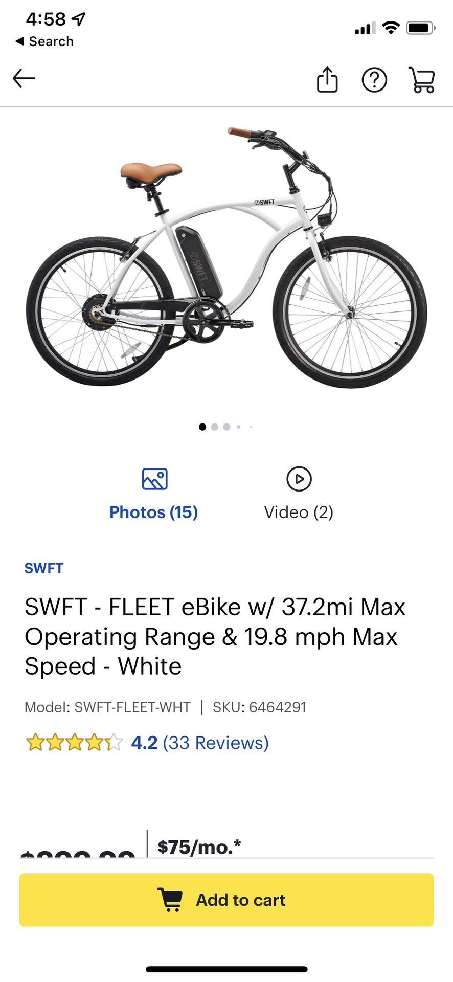 SWFT Fleet e bike