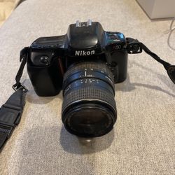 Nikon N50 Film Camera With Strap And 28-80mm Lens 