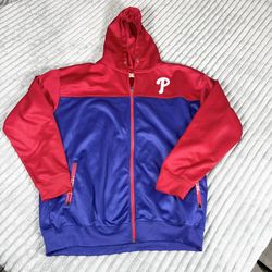 Fanatics Philadelphia Phillies Big & Tall Yoke Full-Zip Hoodie - Red/Royal mens size 3XL
