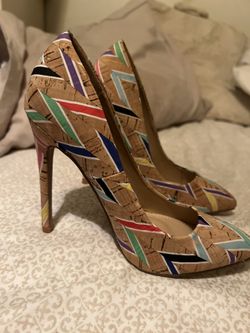 shoedazzle Brand Shoes Woman Print High Heels Women Shoes US 5.5