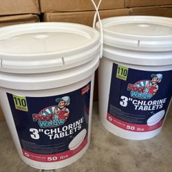 3 inch Chlorine tablets 100lbs 2 buckets