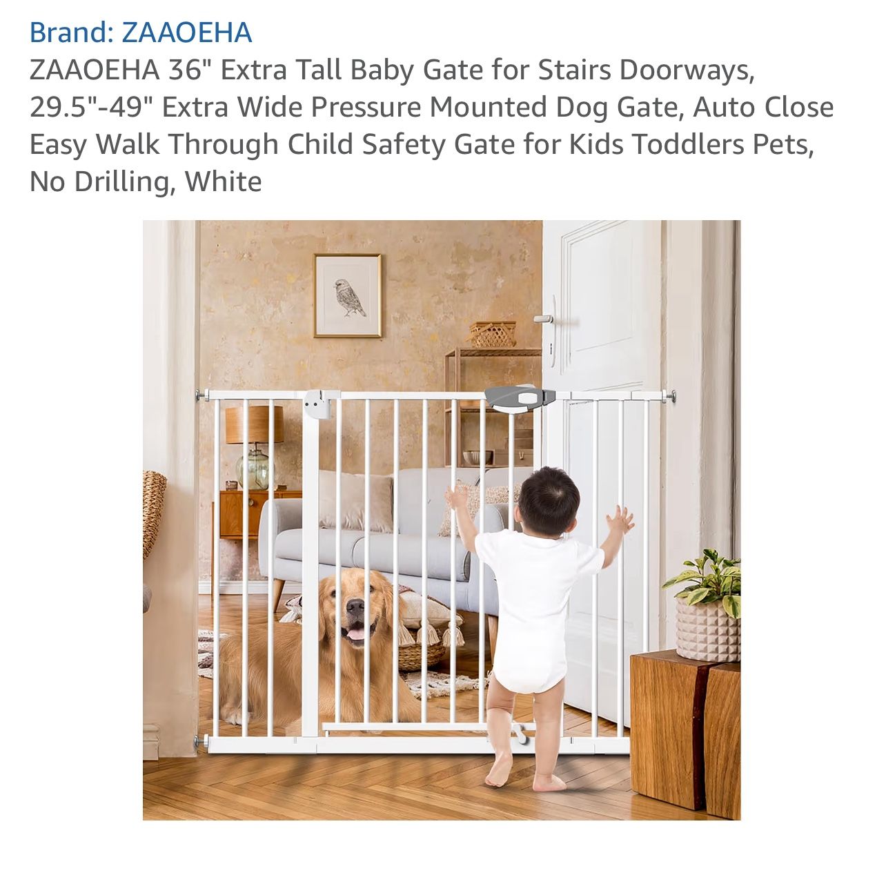 Child/Pet SAFETY GATE. Extra Tall