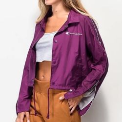 Champion Zipper Tape Crop Coaches Jacket XSMALL