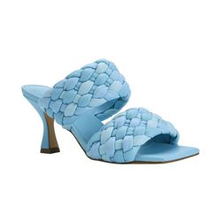 Marc Fisher Light Blue Padded Sandal Heel