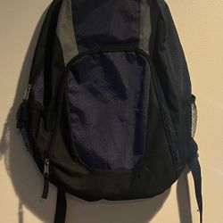 Navy Blue, Black And Gray Backpack