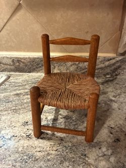 Vintage wooden miniature chair