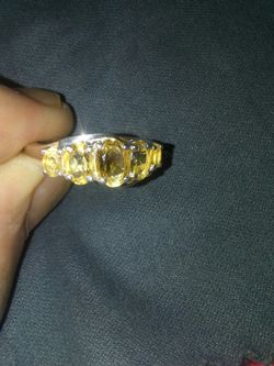 Citrine ring sterling silver ring