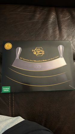 Brand New: The Bold Bee 12" Stainless Steel Mezzaluna Knife