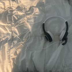 White Black Headset For Gaming