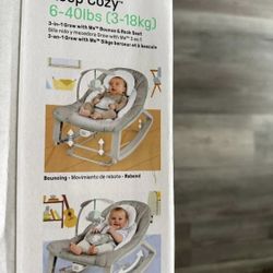 NEW Ingenuity Keep Cozy 3-in-1 Grow With Me Baby Rocker New, Open Box The Ingenuity Keep Cozy Baby Bouncer, Rocker & Toddler Seat has 3 modes for pare