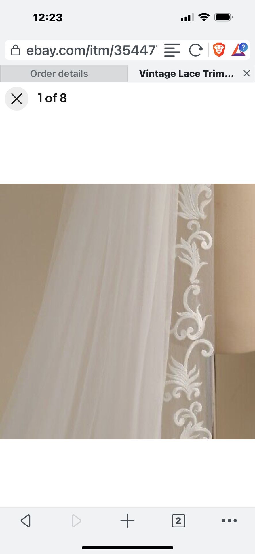 New Ivory wedding veil 