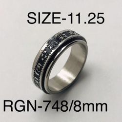Stainless Steel Spinner Ring Band For Men & Women : RGN-748/Size-11.25